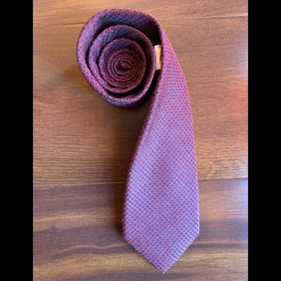 🍁SALE🍁CALVIN KLEIN Burgundy Silk Blend Necktie - Picture 1 of 8